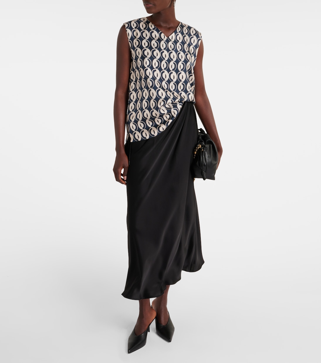 Top Timetop in seta con stampa | 'S Max Mara