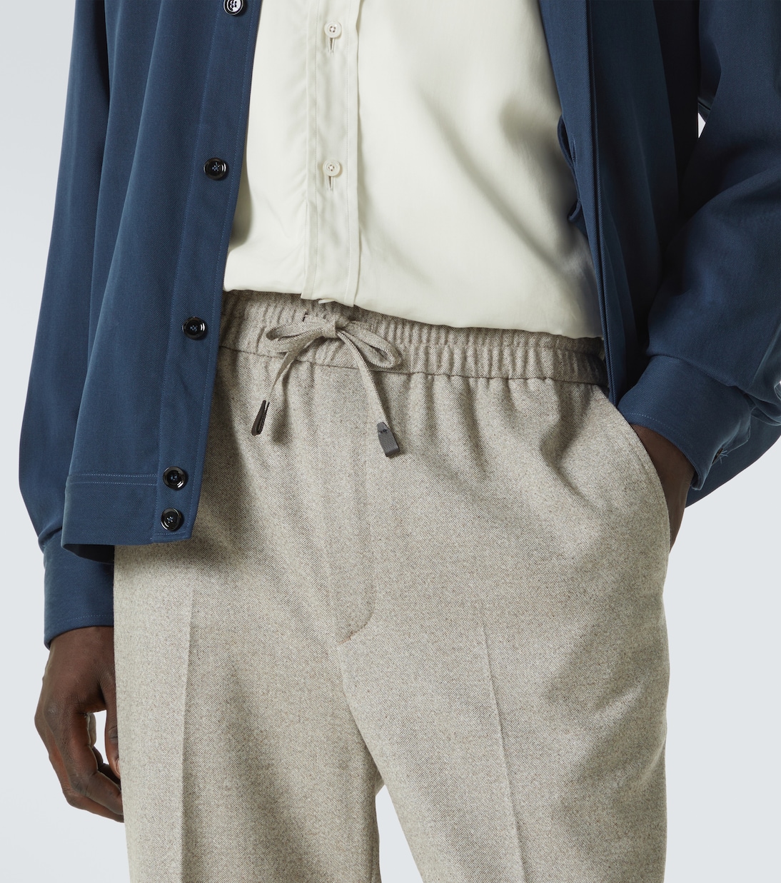 Pantaloni tapered Asolo in flanella di lana | Brioni