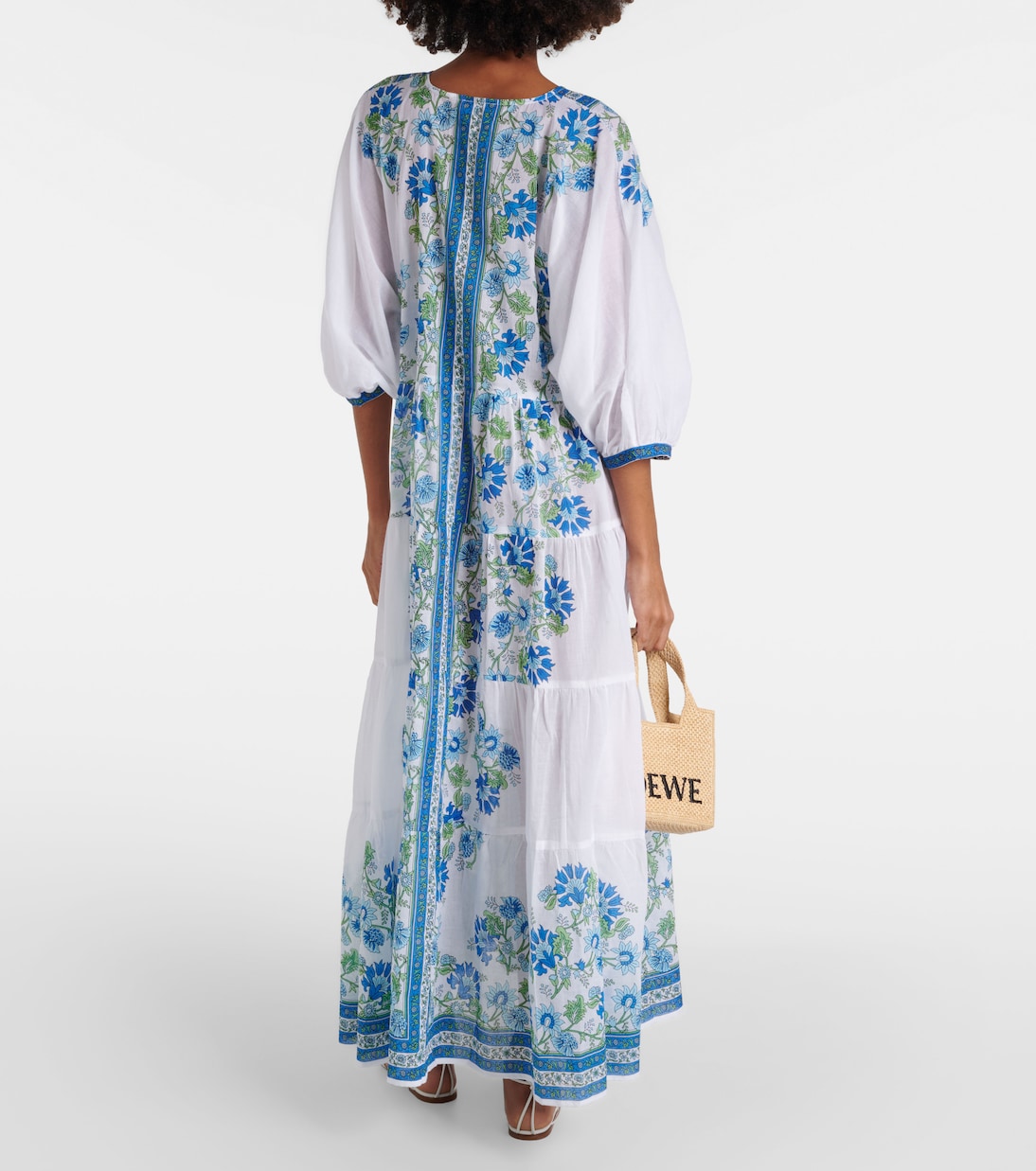 Abito lungo in cotone a fiori | Juliet Dunn