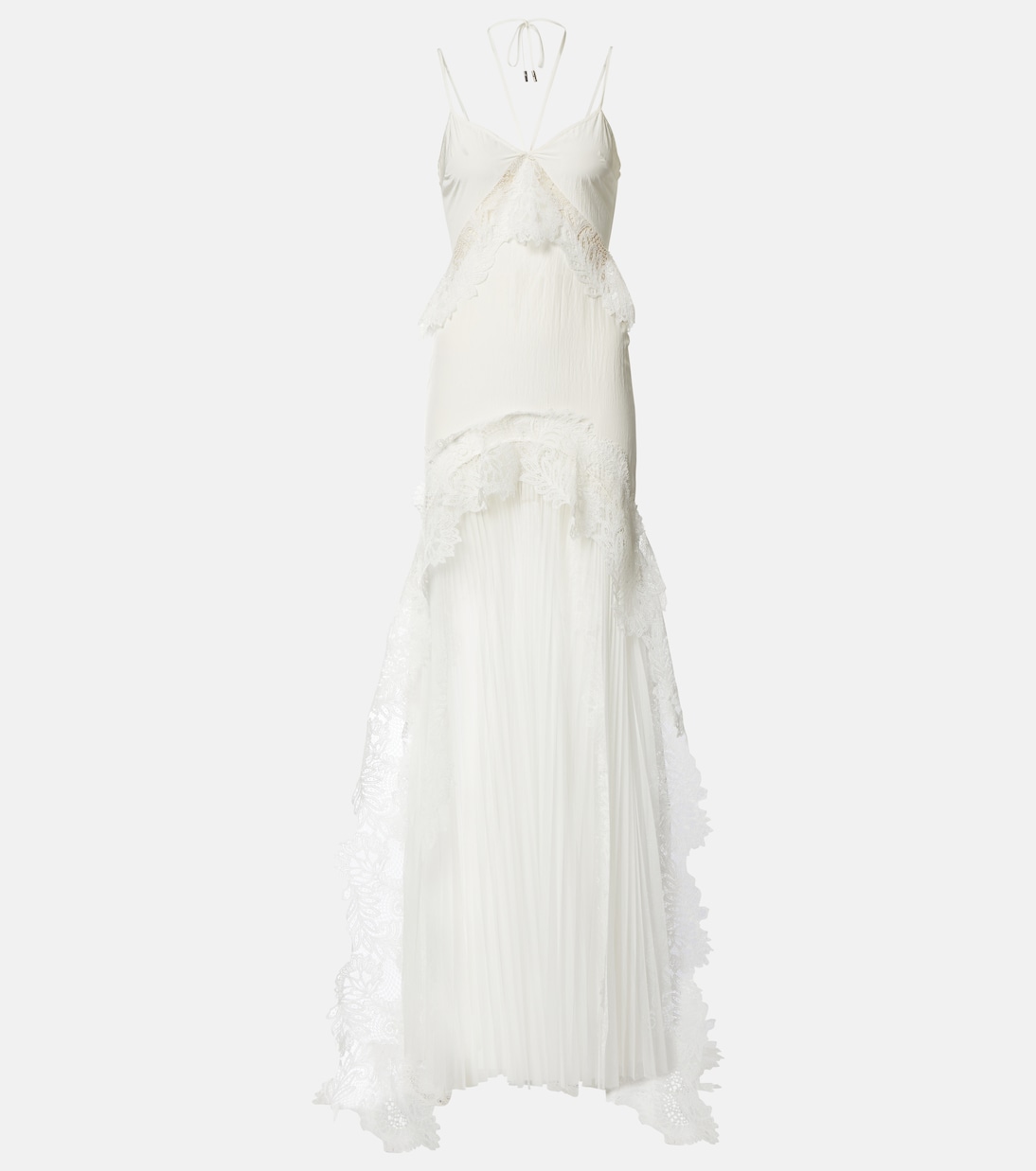 Bridal lace-trimmed taffeta and tulle gown | David Koma