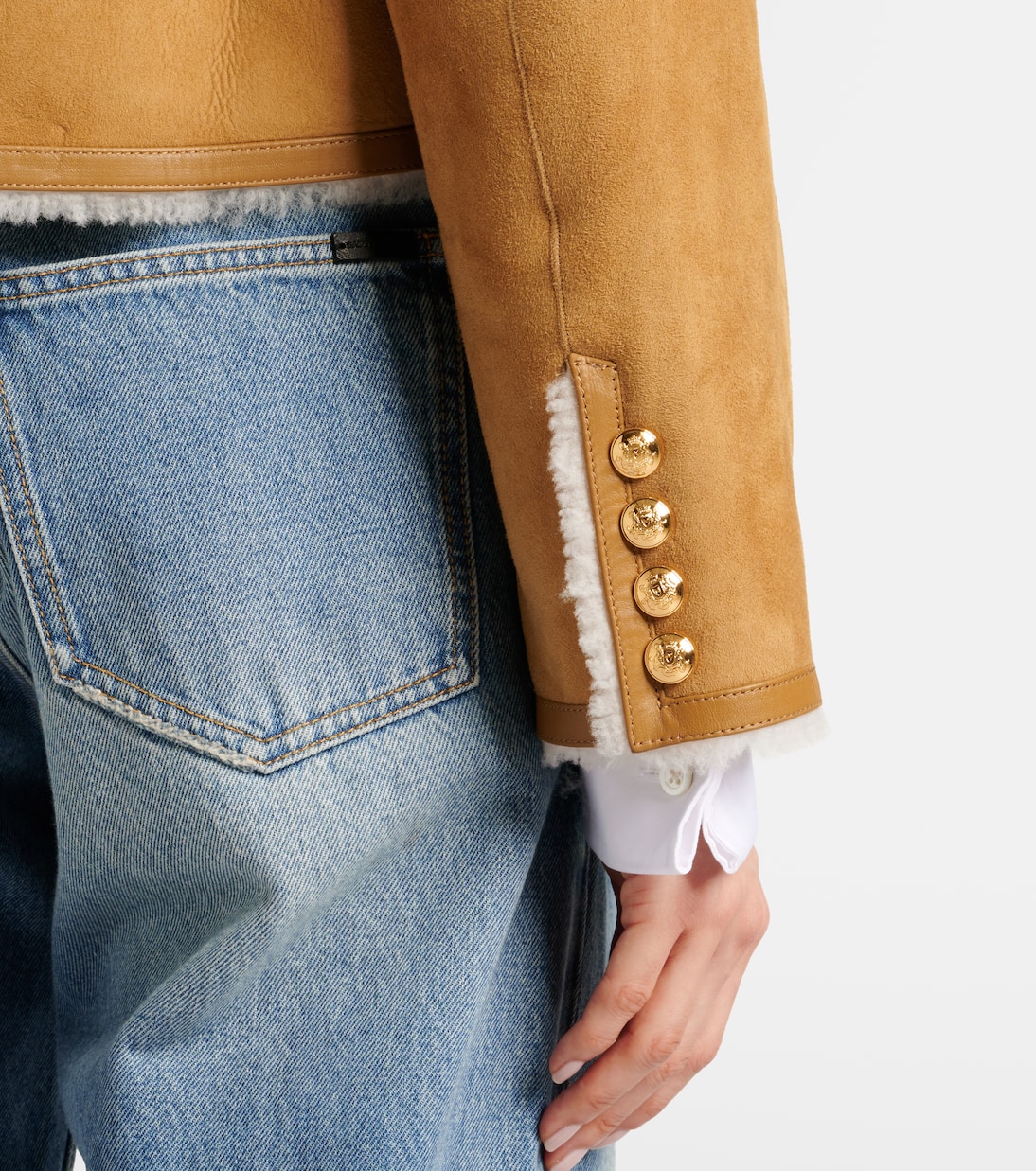 Jacke Zanie aus Veloursleder mit Shearling | Nili Lotan