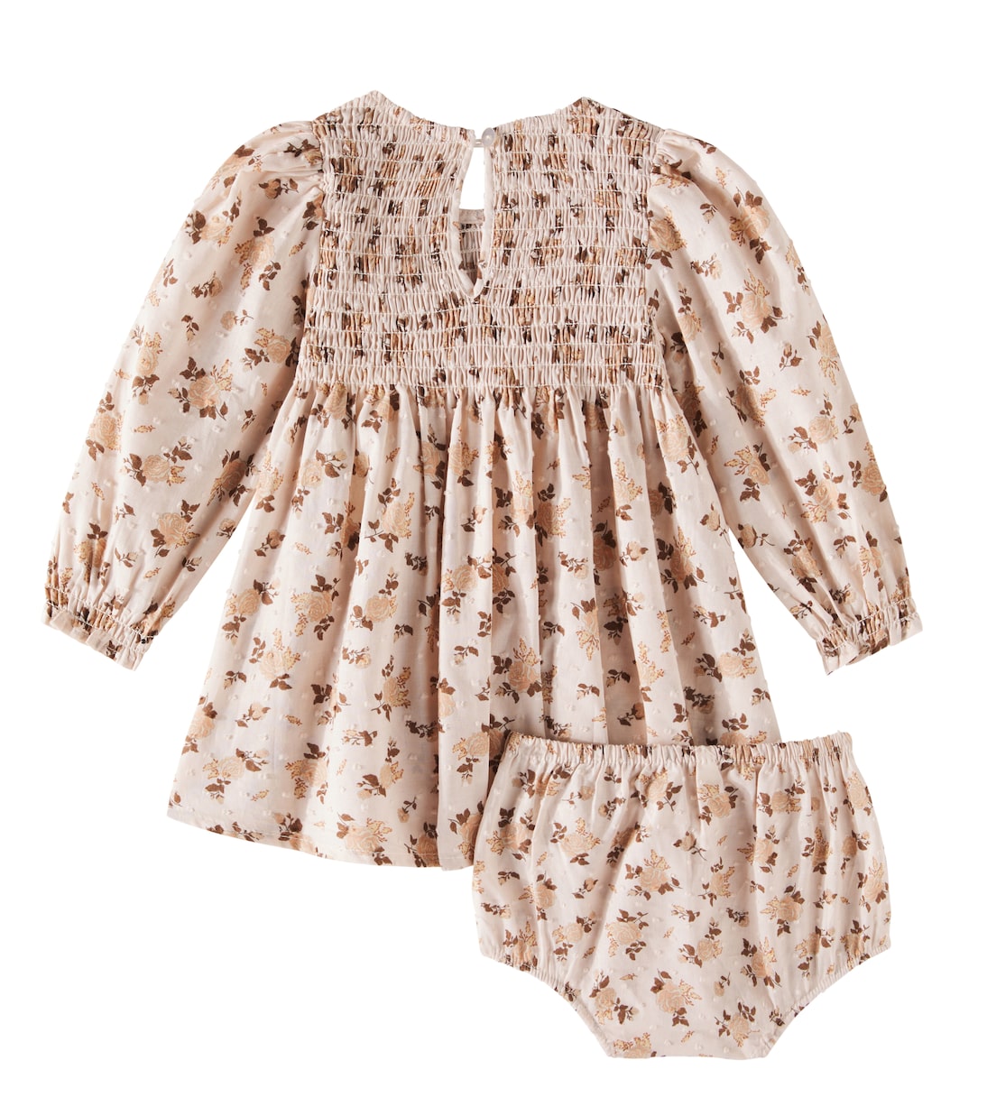 Bebé - vestido Capri de algodón floral fruncido | Rylee + Cru