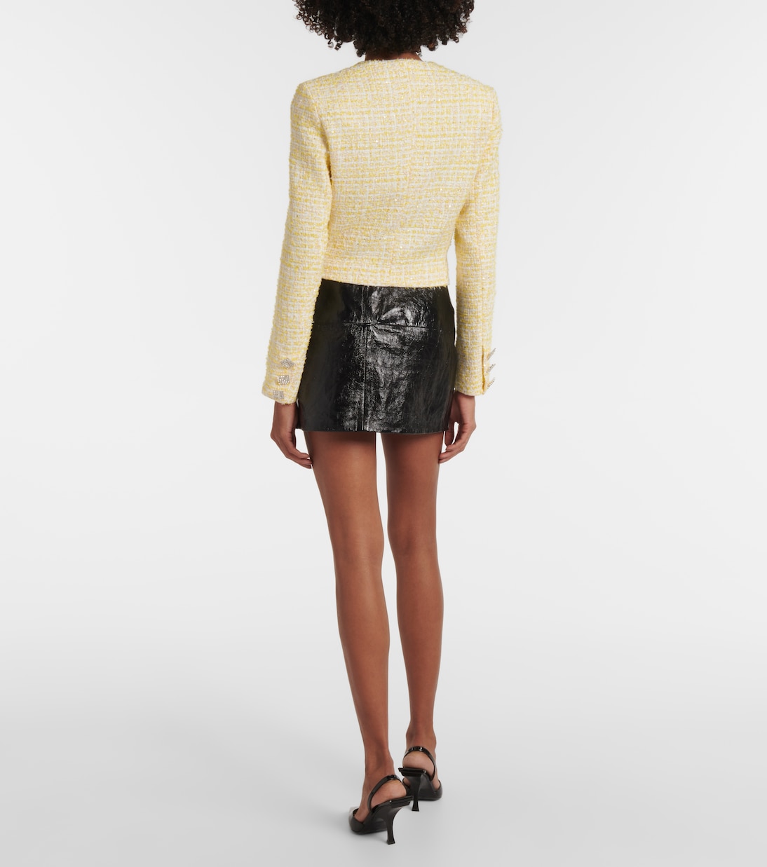 Cropped bouclé jacket | Rotate