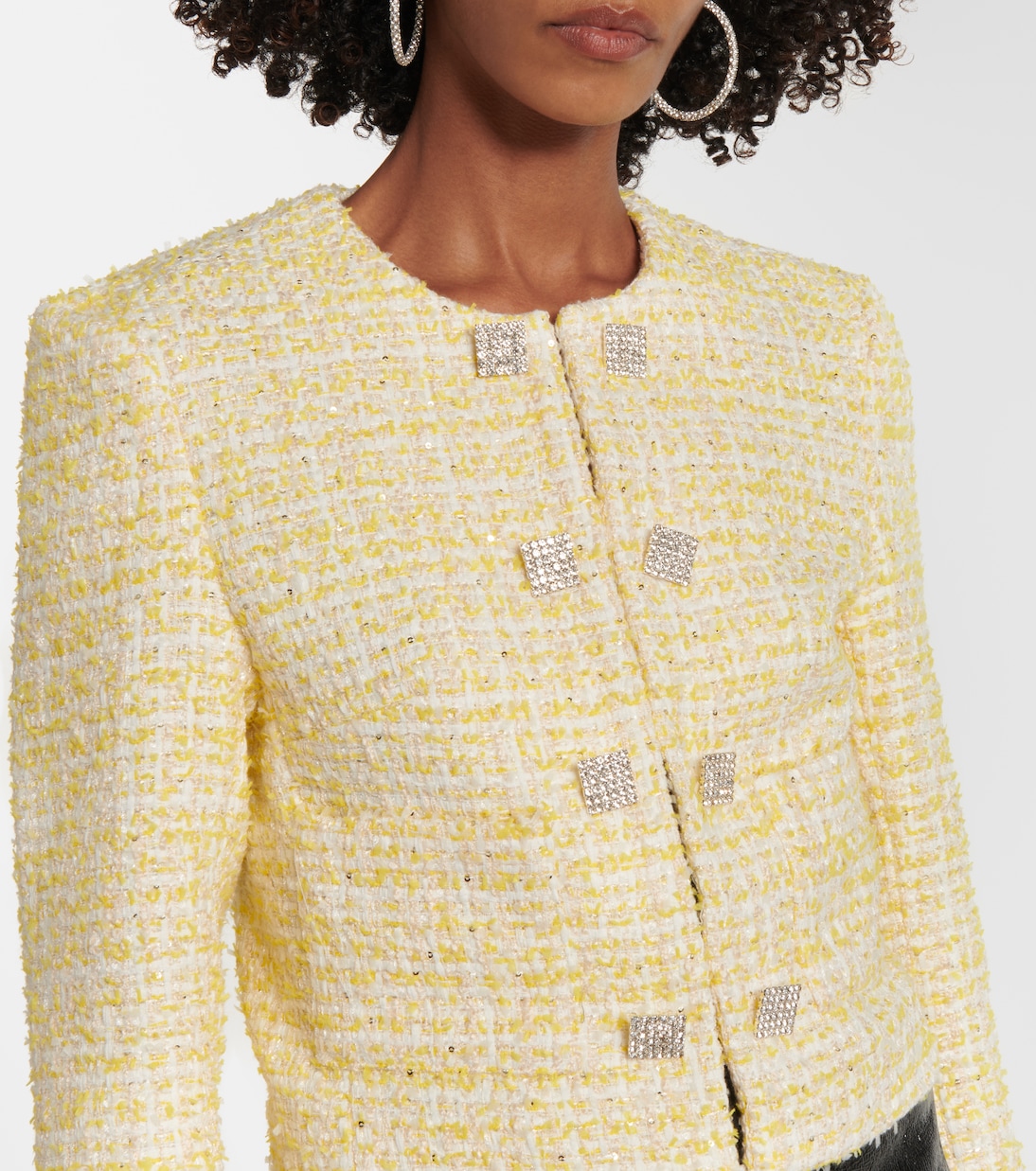 Cropped bouclé jacket | Rotate