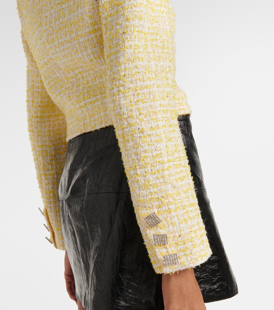 Cropped bouclé jacket | Rotate