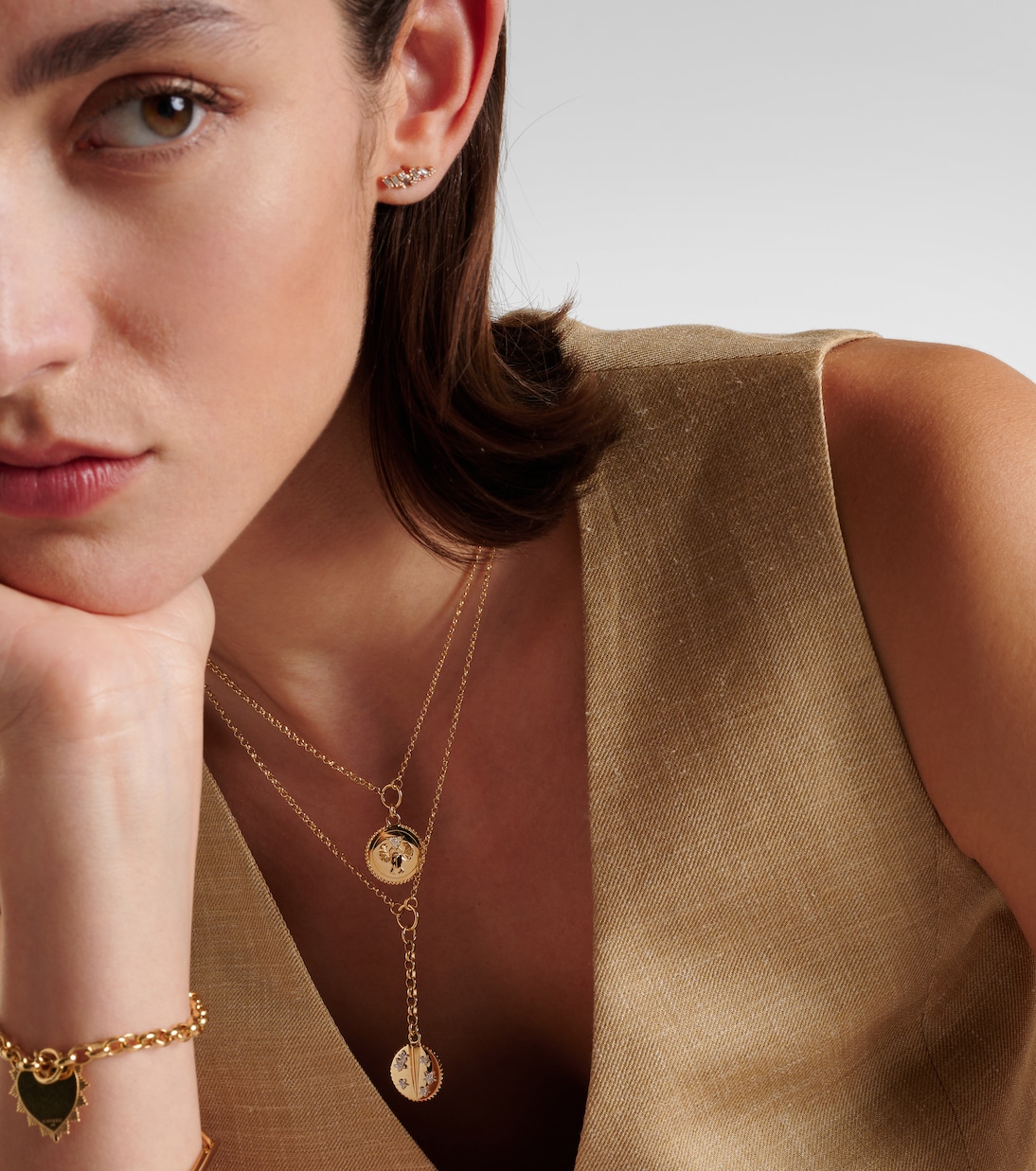 Collier Protection en or 18 ct et diamants | FoundRae