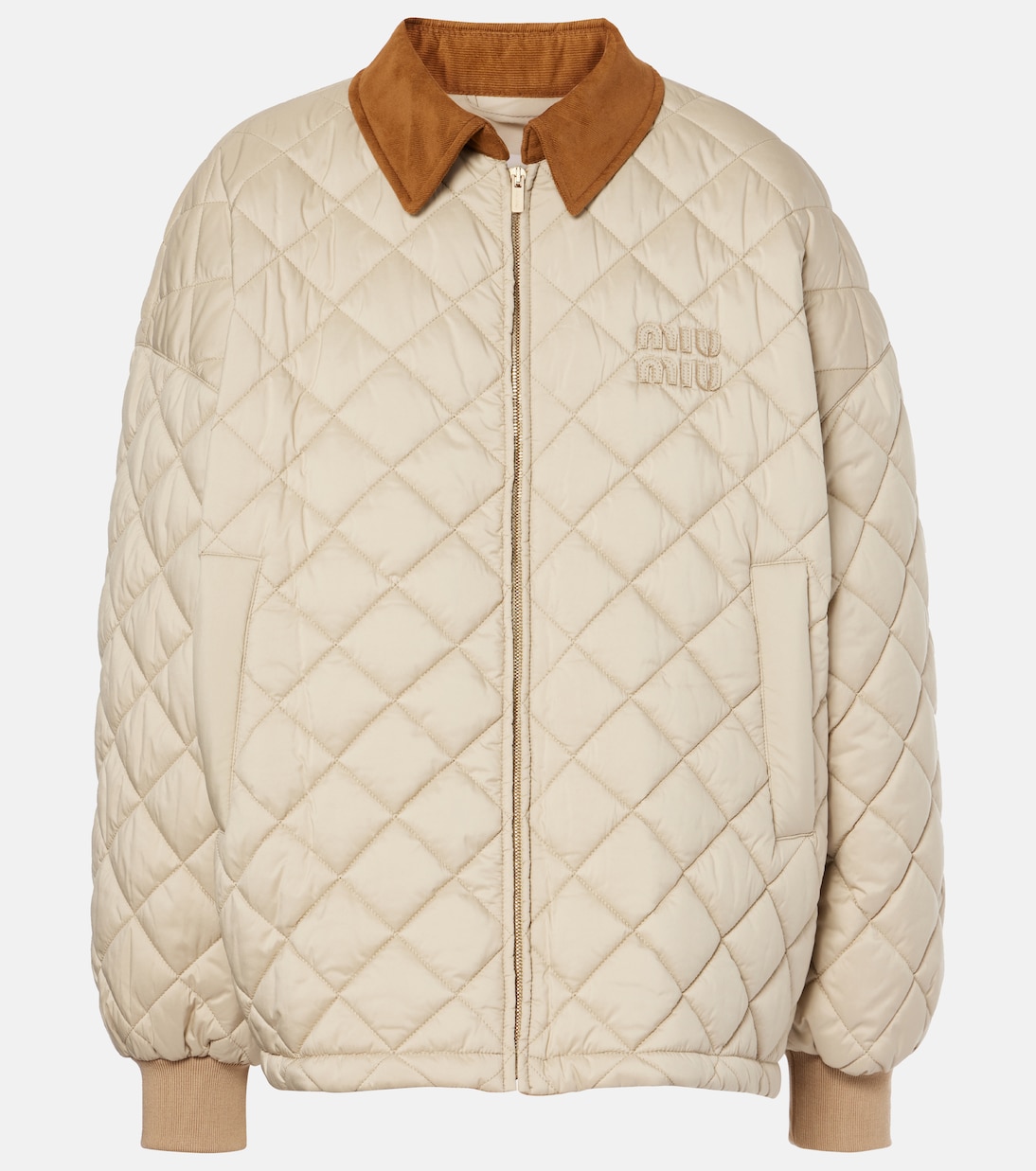 everyone random quilted jacket (BEIGE) L
