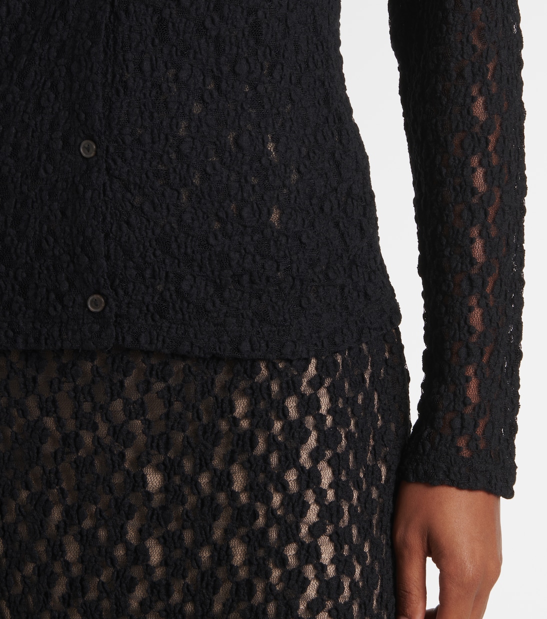Top en dentelle transparente à fleurs | Vince