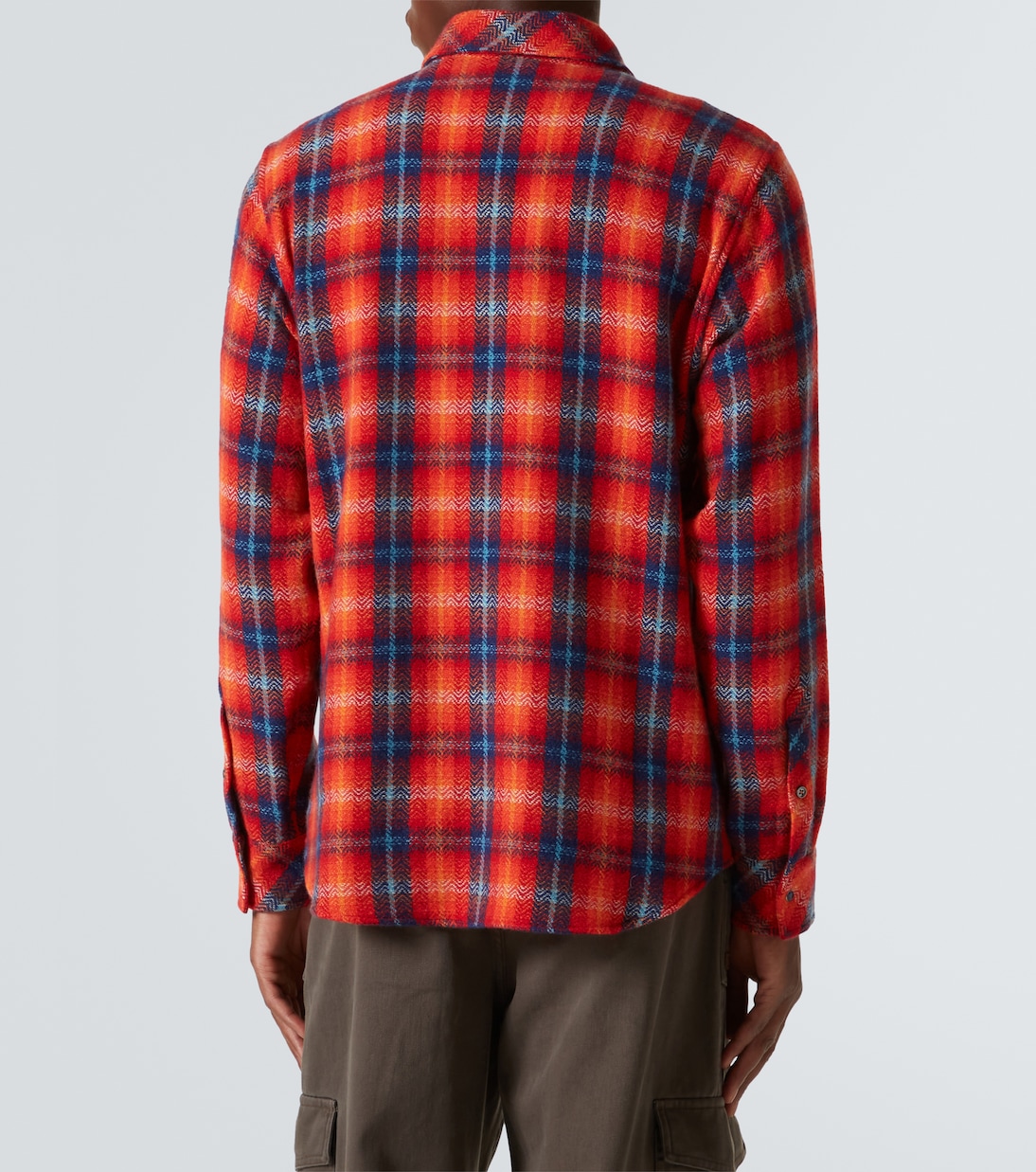 Camicia in cashmere a quadri | God's True Cashmere