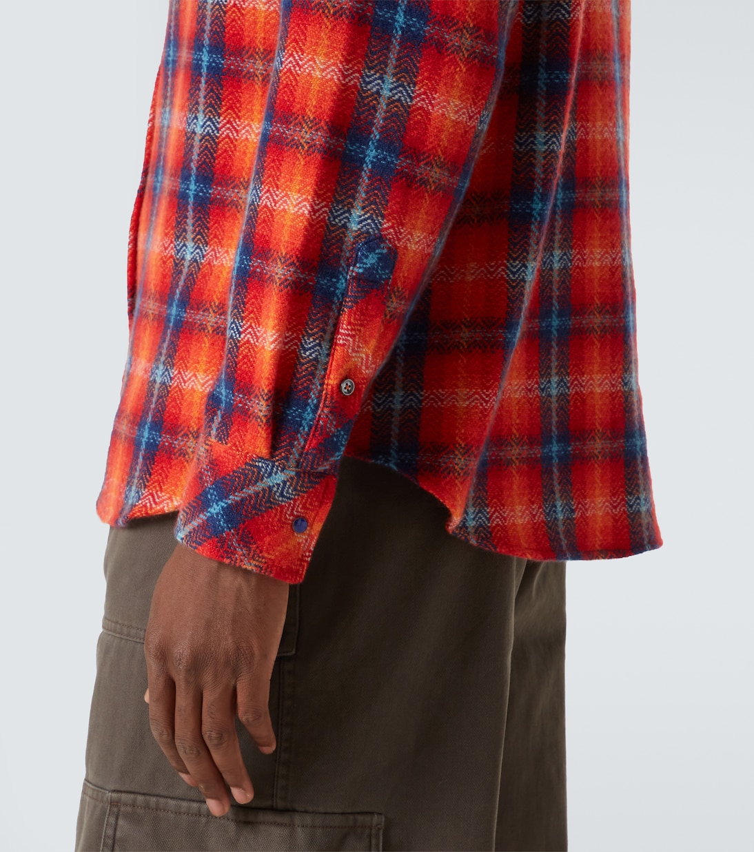 Camicia in cashmere a quadri | God's True Cashmere