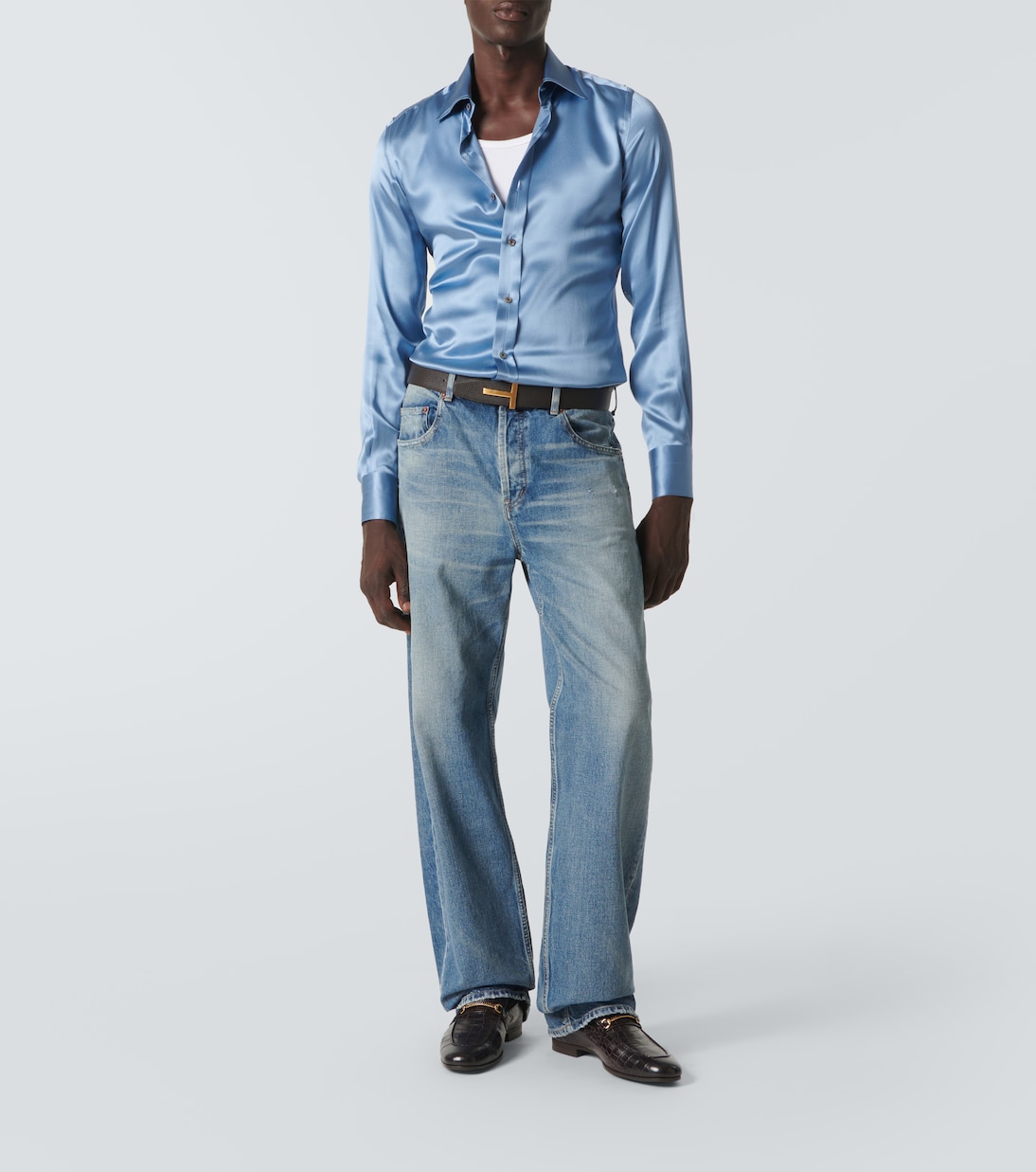 Mocasines Gigi de piel grabada | Tom Ford