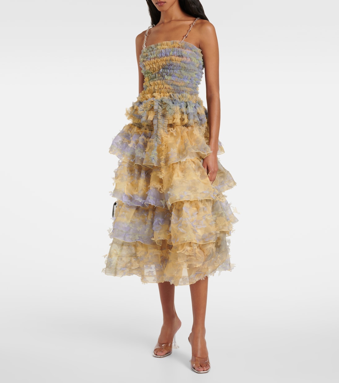 Smocked tulle top | Susan Fang