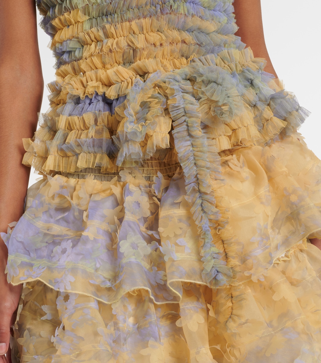 Smocked tulle top | Susan Fang