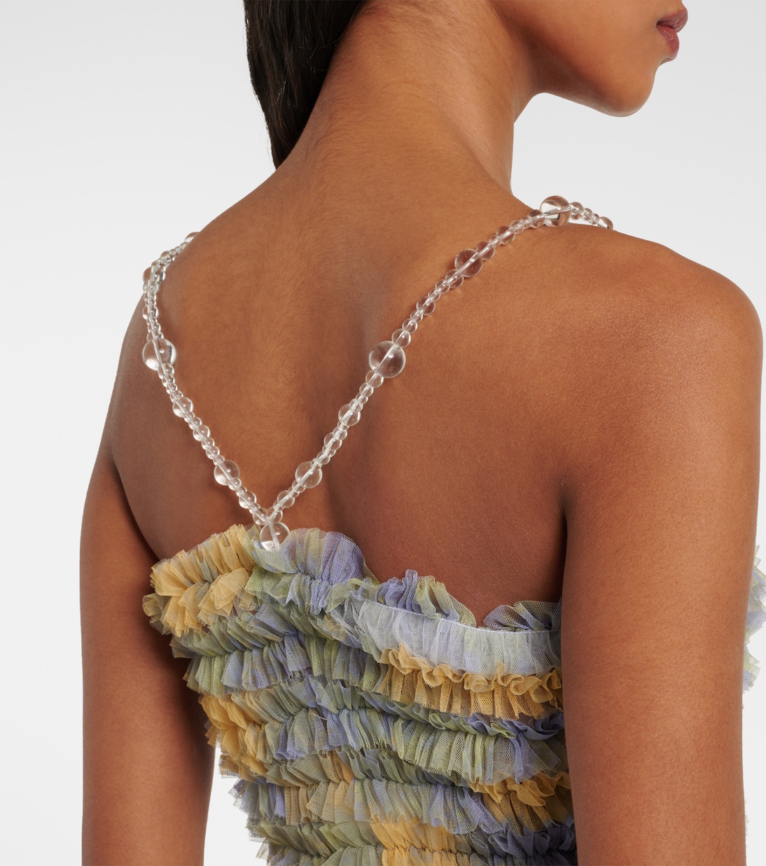 Smocked tulle top | Susan Fang