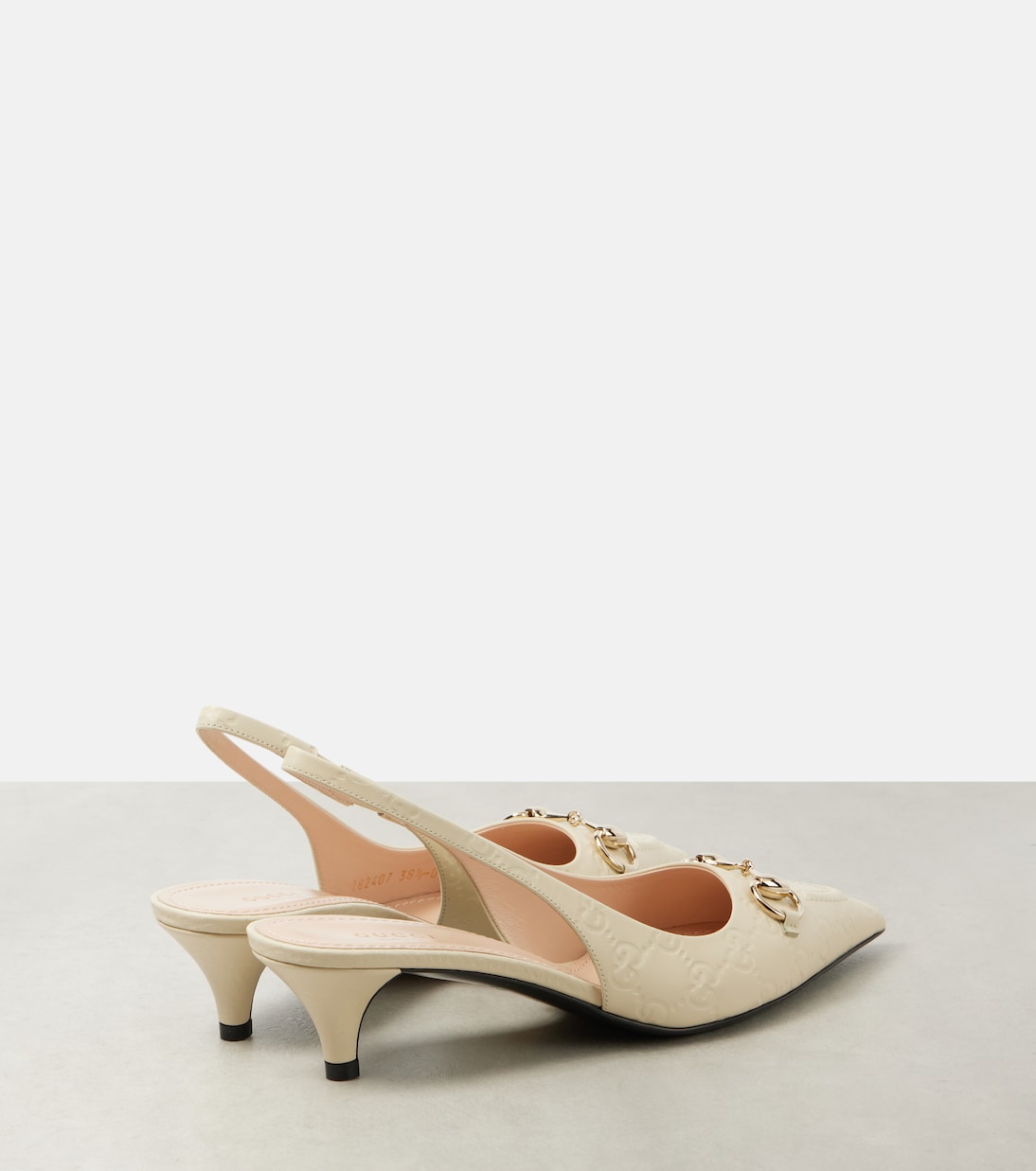 Slingback-Pumps Horsebit GG aus Leder | Gucci