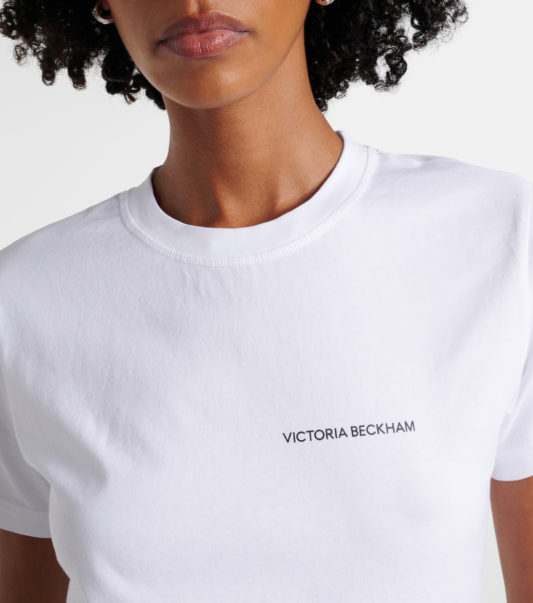 Logo cotton jersey T-shirt | Victoria Beckham