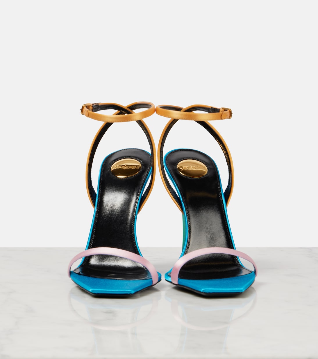 Sandali Dominique 110 in crêpe di raso | Saint Laurent