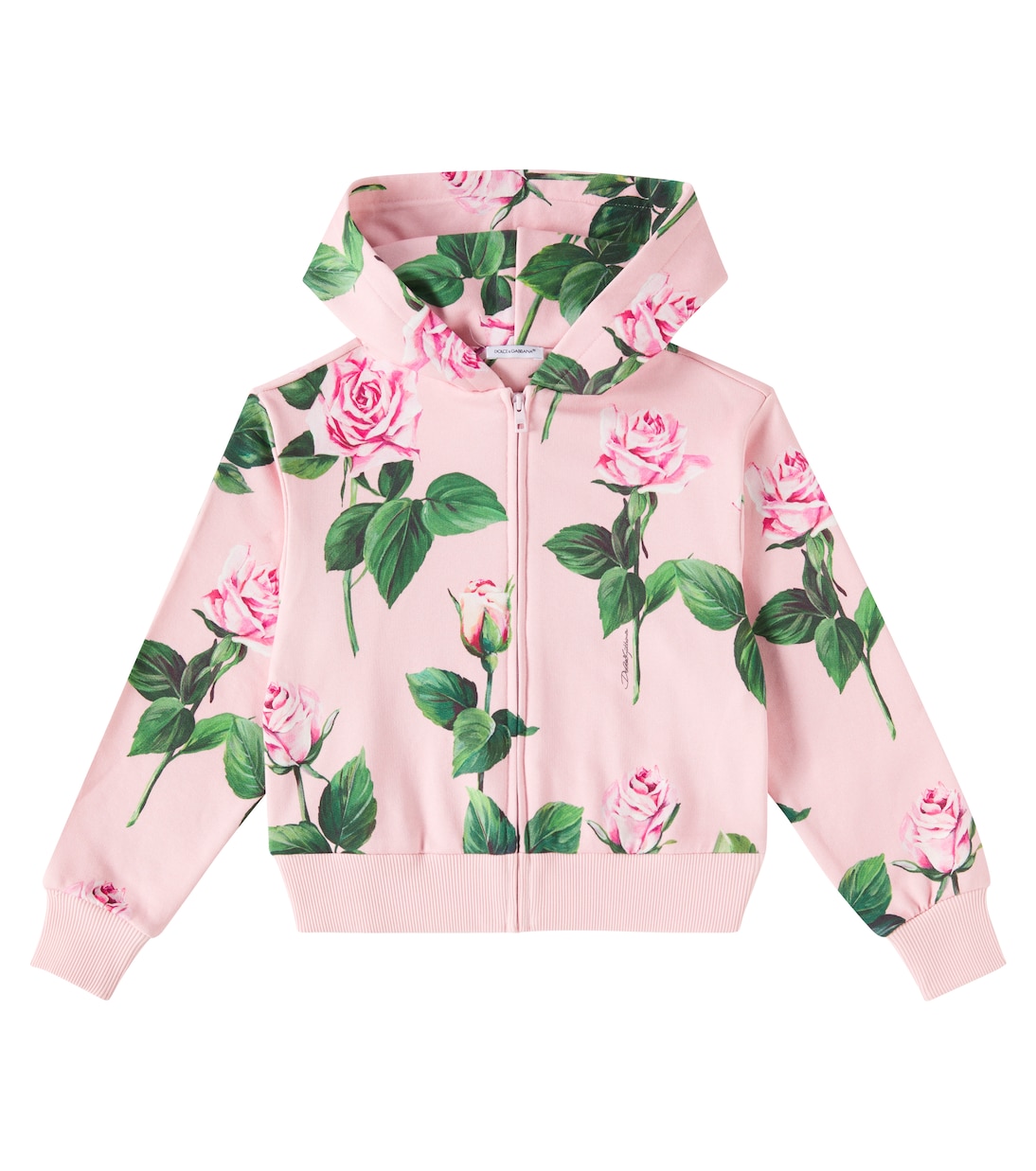 Felpa in jersey di cotone con stampa | Dolce&Gabbana Kids