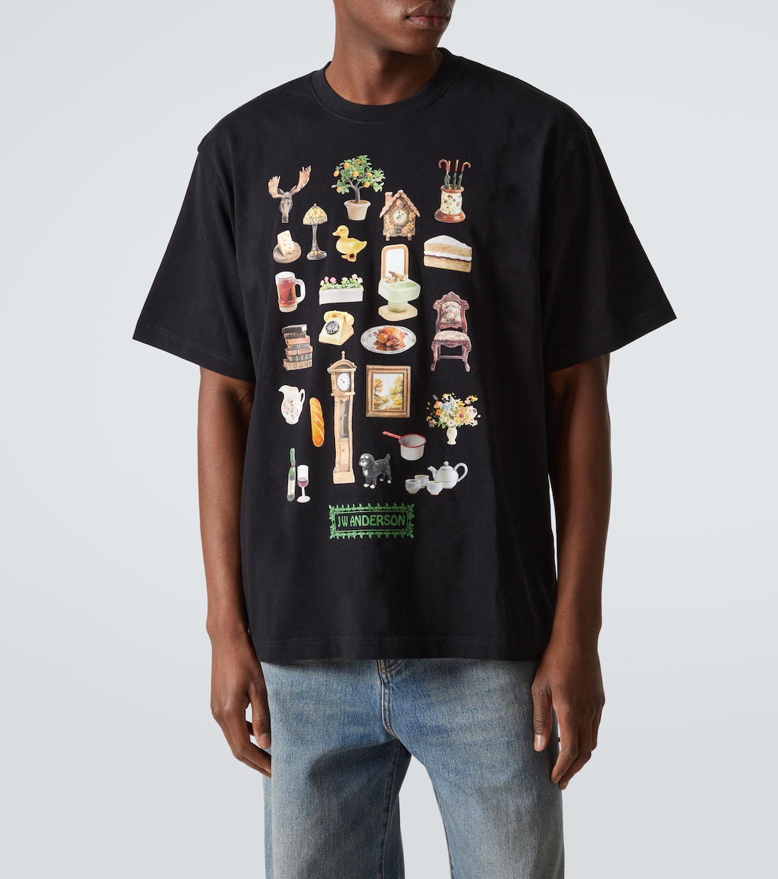 T-shirt Diorama imprimé en coton | JW Anderson