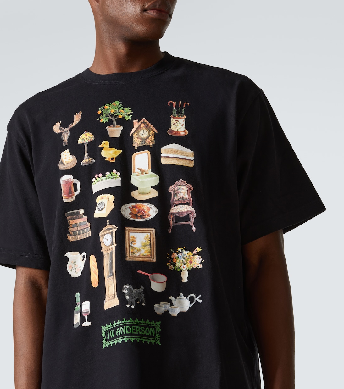 T-shirt Diorama imprimé en coton | JW Anderson