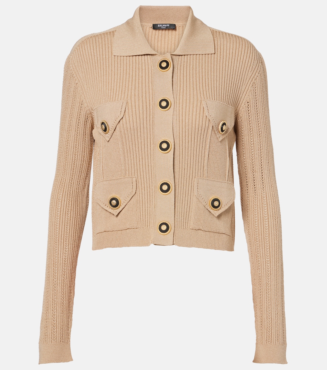 Cardigan in maglia a coste | Balmain