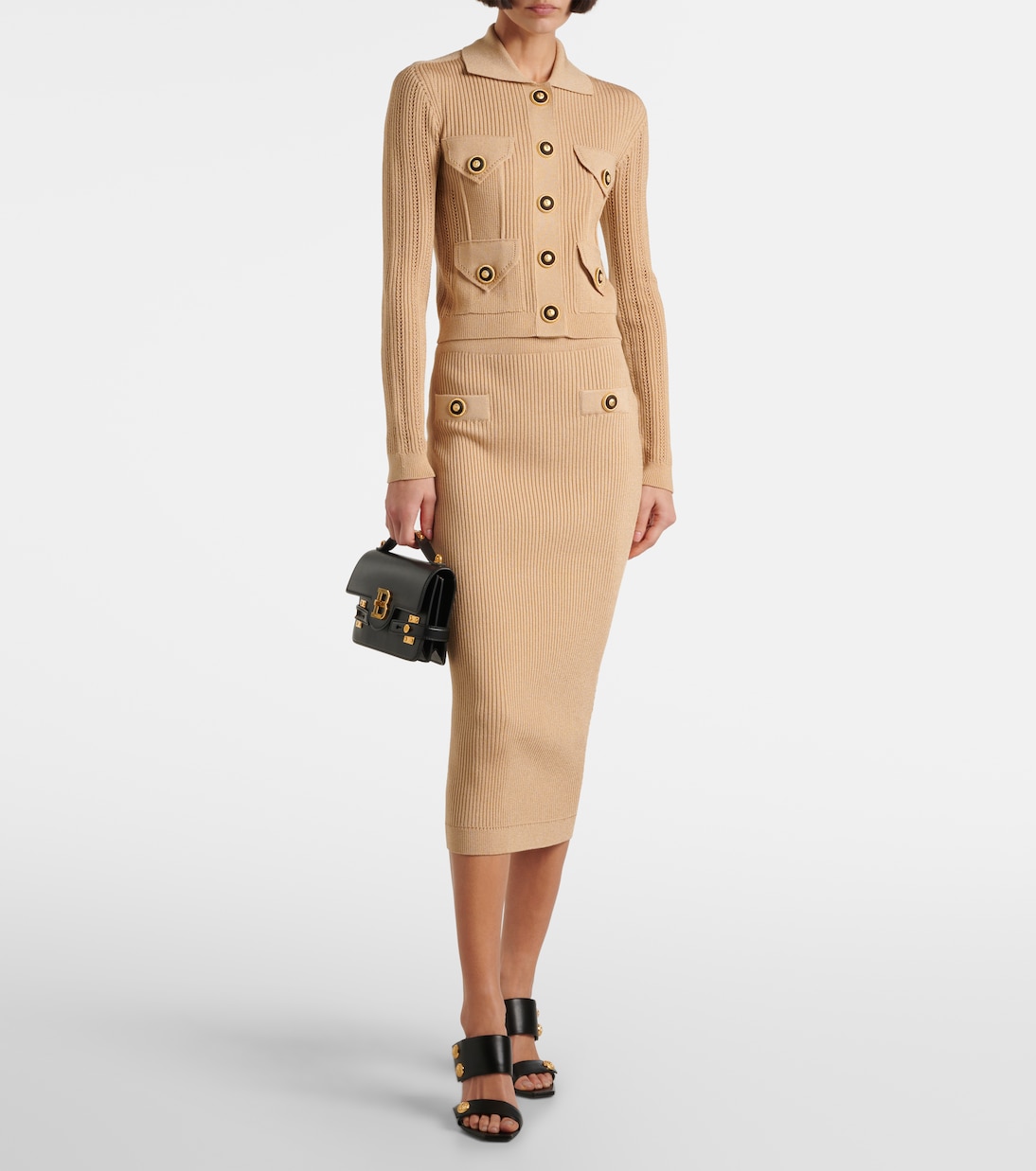 Cardigan in maglia a coste | Balmain