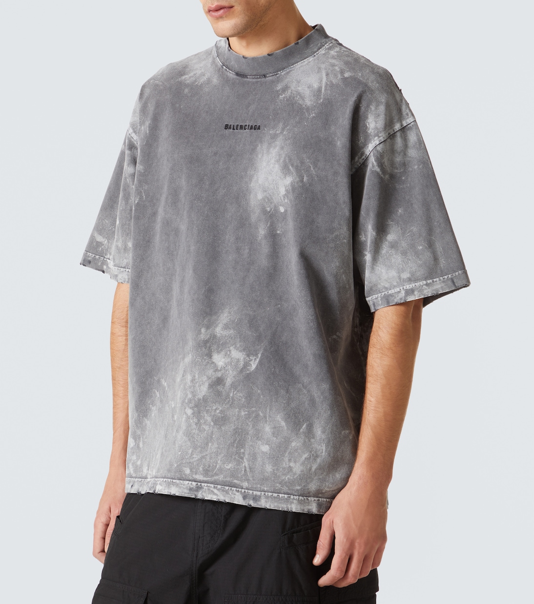Camiseta de jersey con efecto desgastado | Balenciaga