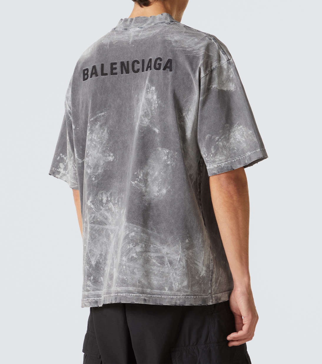 Camiseta de jersey con efecto desgastado | Balenciaga