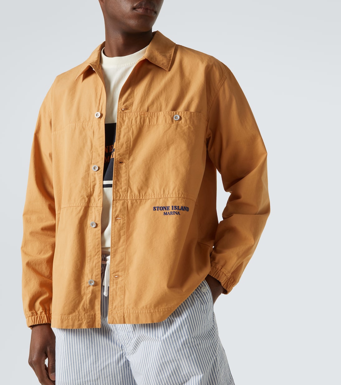 Giacca camicia Marina in cotone | Stone Island