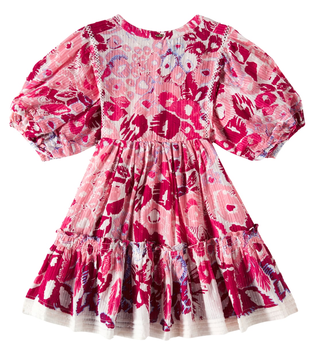 Abito Aria in cotone con volant | Poupette St Barth Kids
