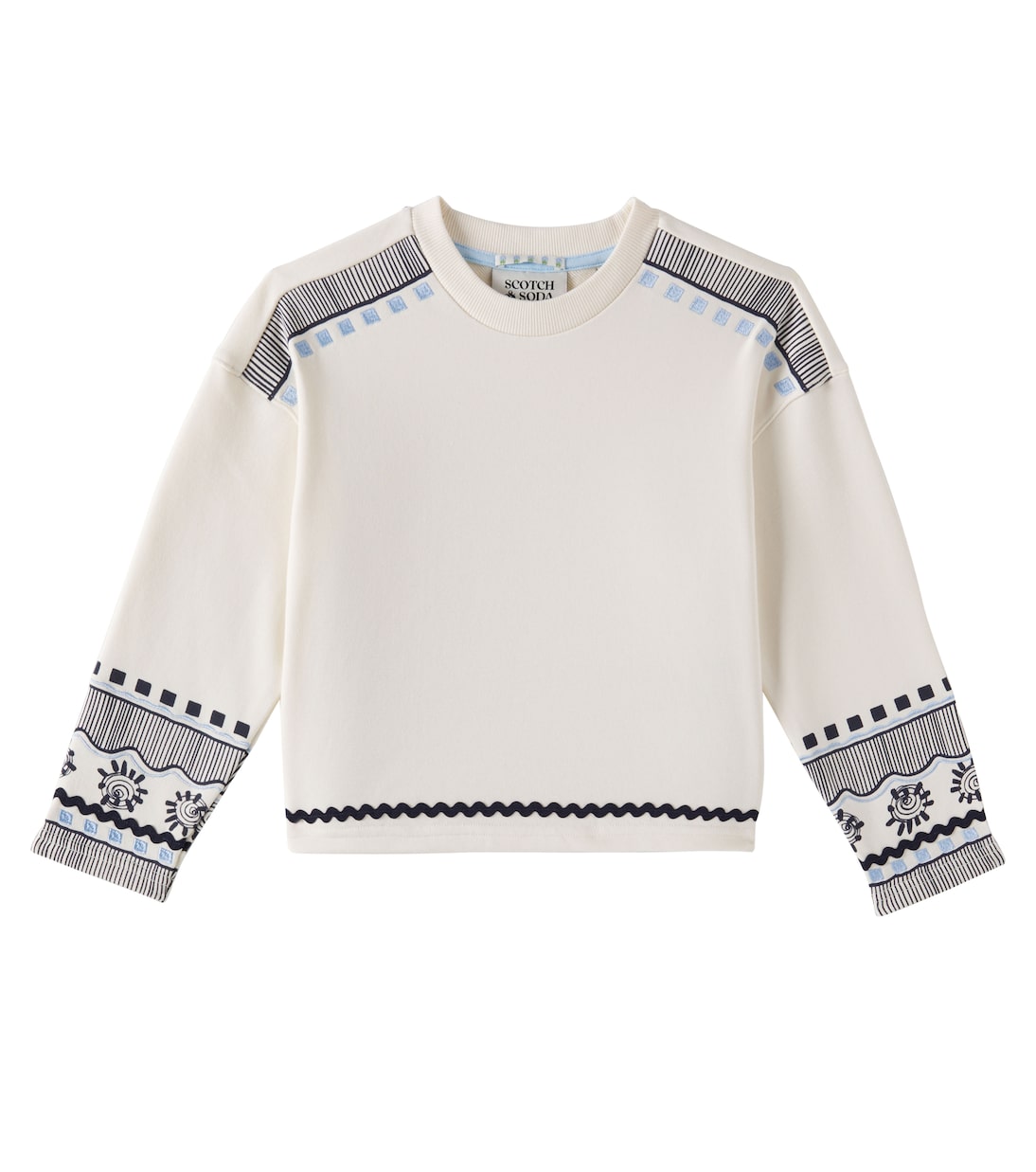 Felpa in misto cotone con ricamo | Scotch & Soda Kids