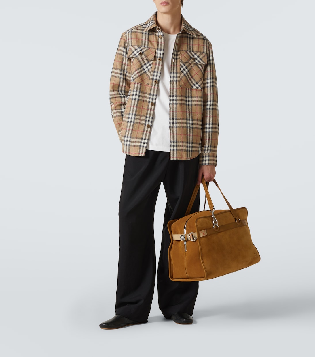 Porte-documents en daim | Burberry