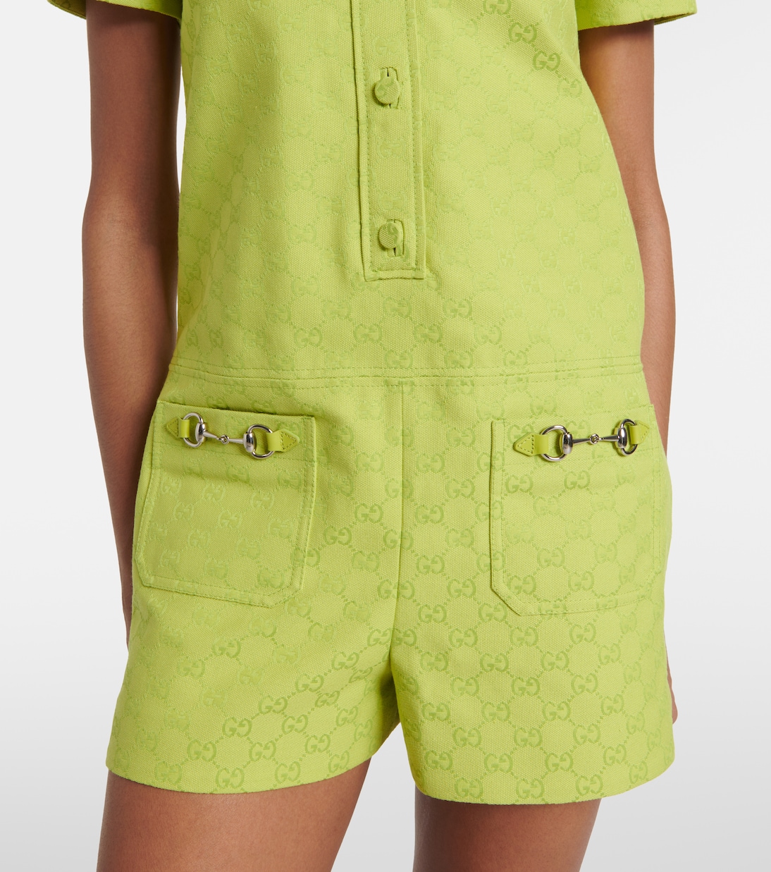 Mono de lona GG con Horsebit | Gucci
