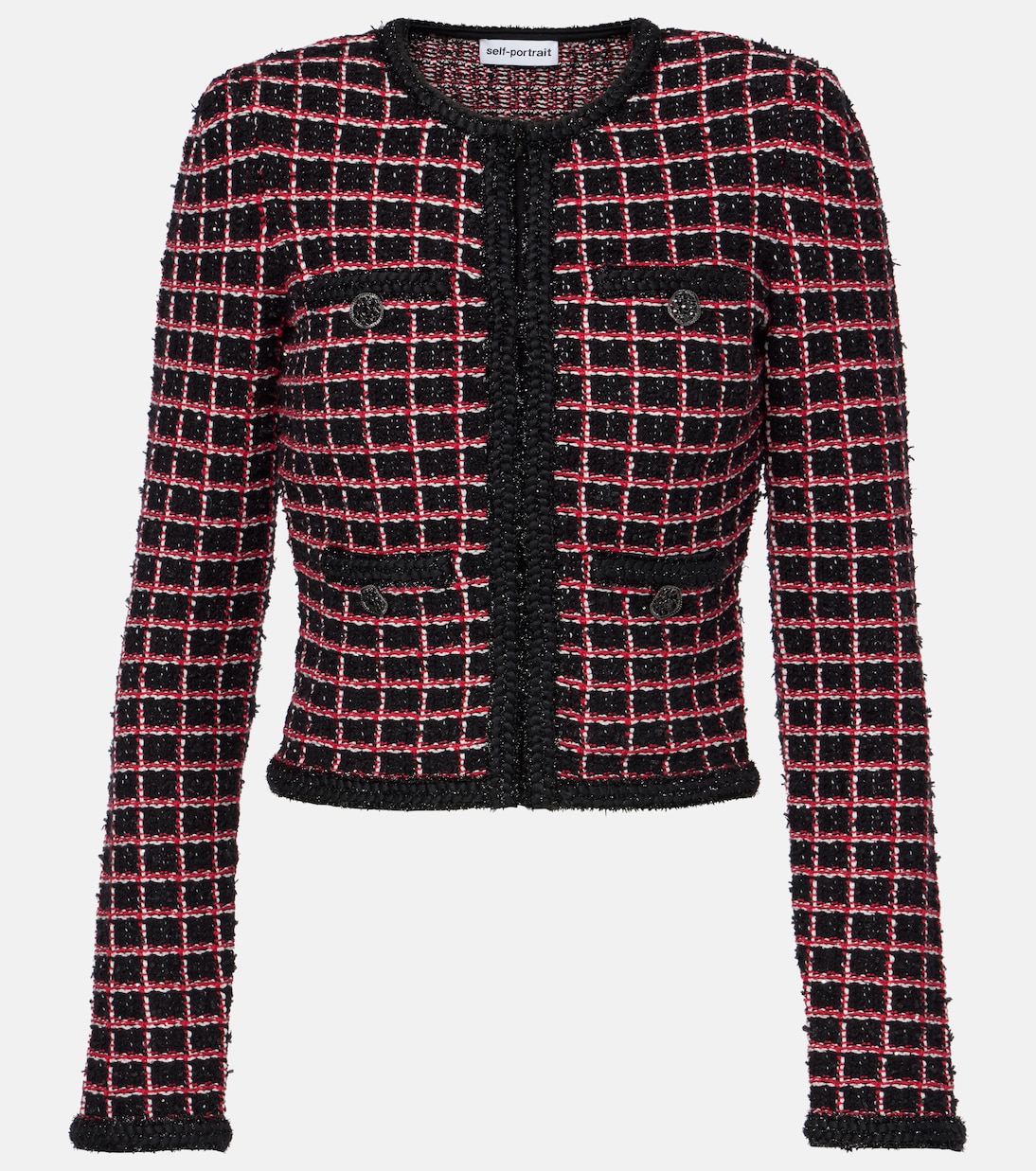 Checked cardigan | Self-Portrait