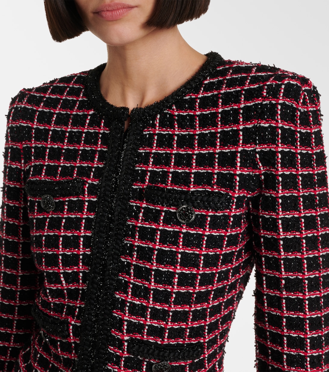 Checked cardigan | Self-Portrait