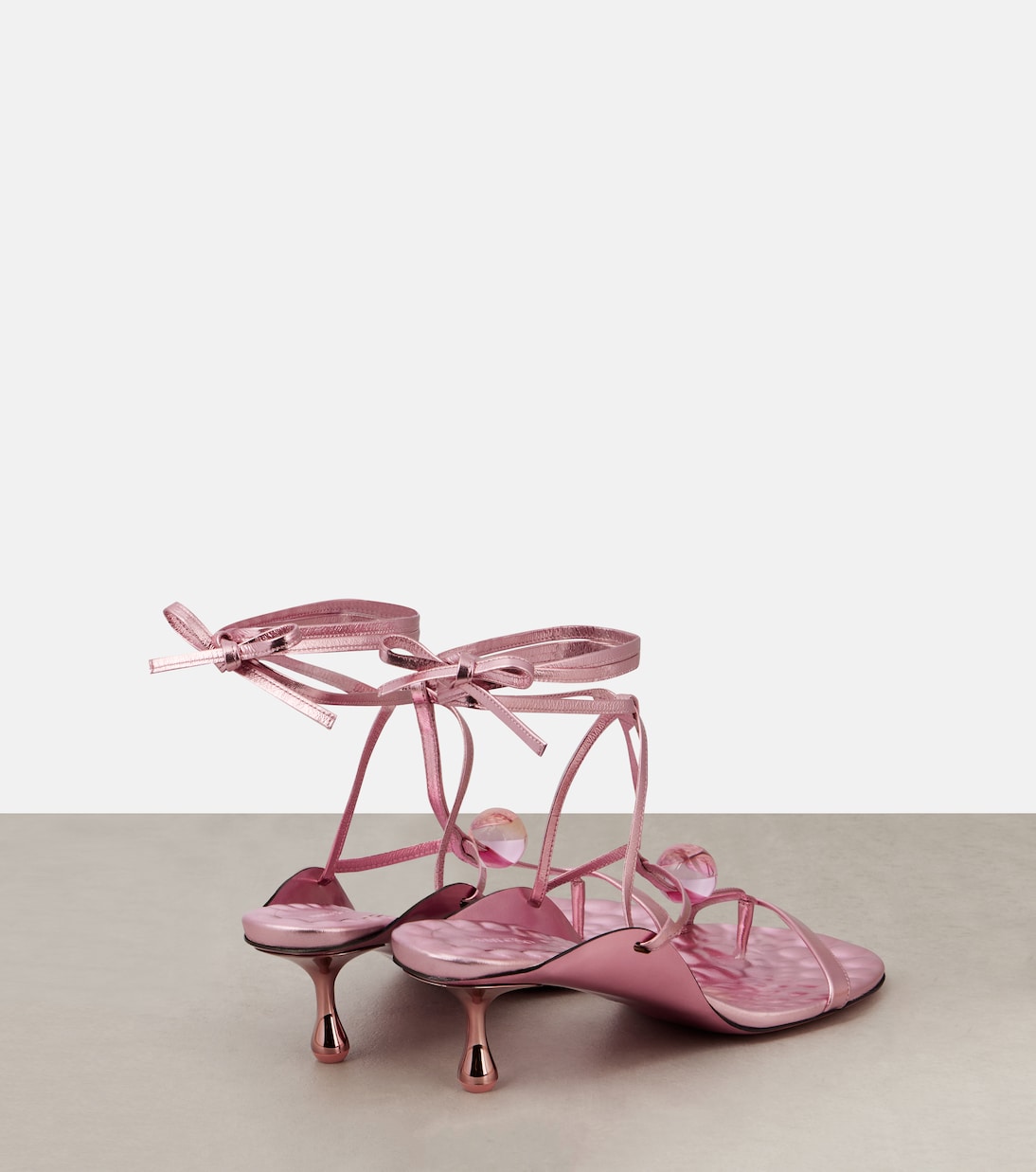 Sandales Zyra 50 en cuir métallisé | Jimmy Choo