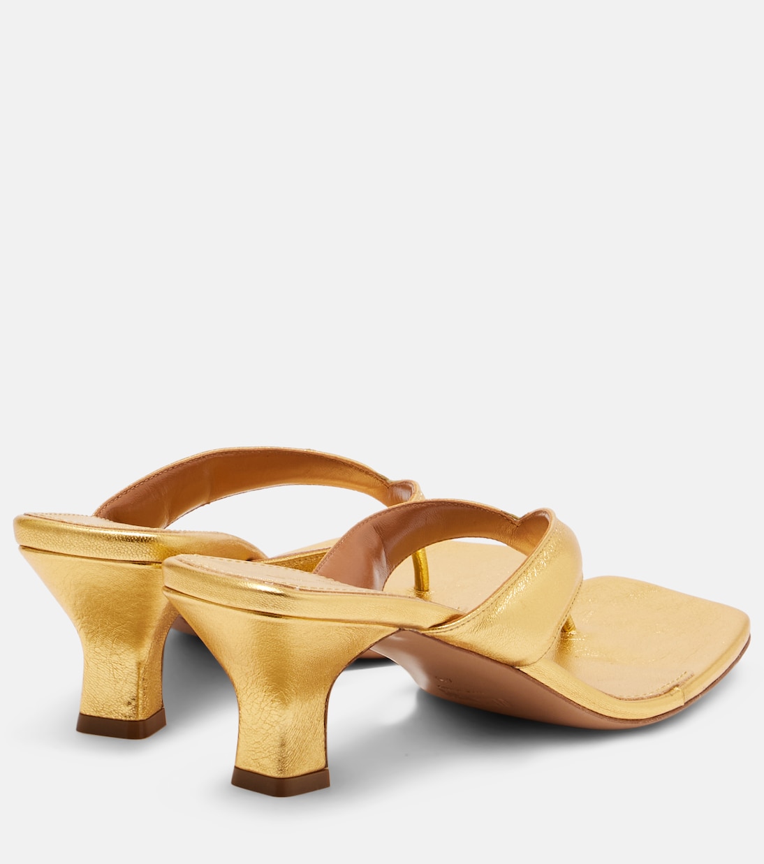 Portofino 55 metallic leather thong sandals | Paris Texas