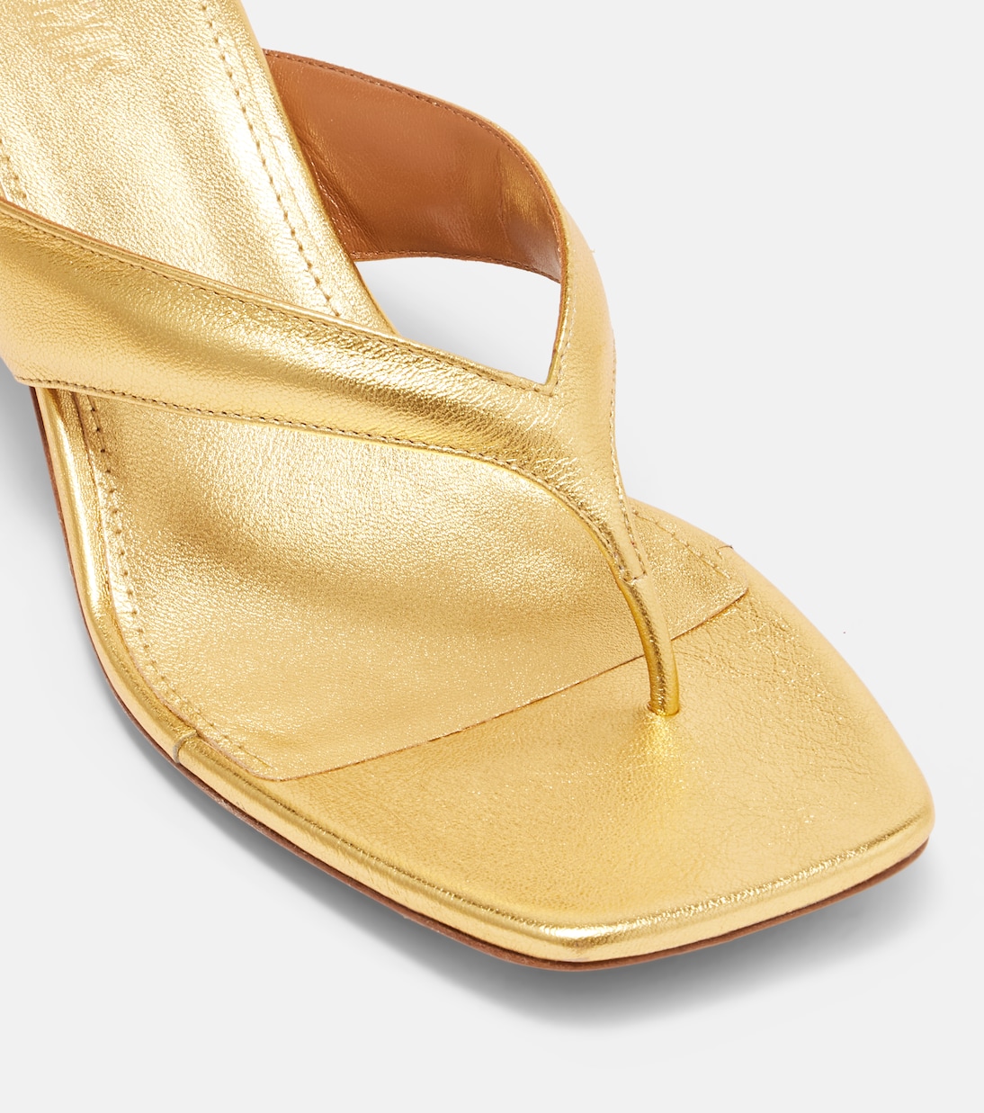 Portofino 55 metallic leather thong sandals | Paris Texas