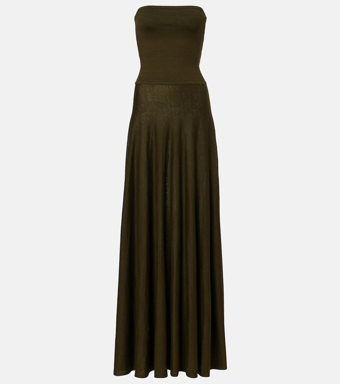 Linen-blend bustier dress | Alaïa