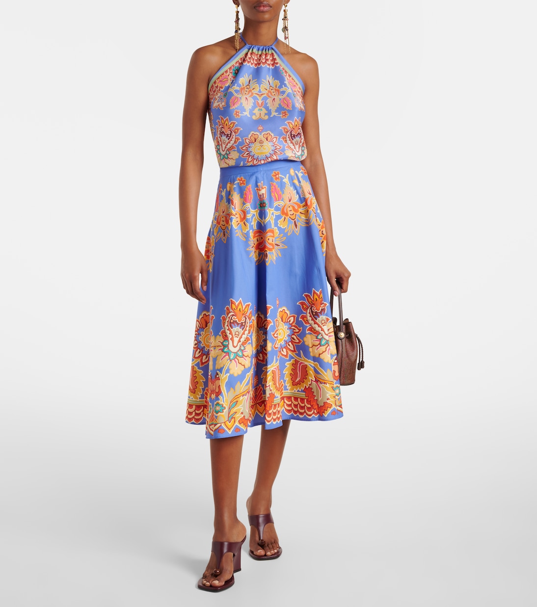Falda midi de algodón estampada | Etro