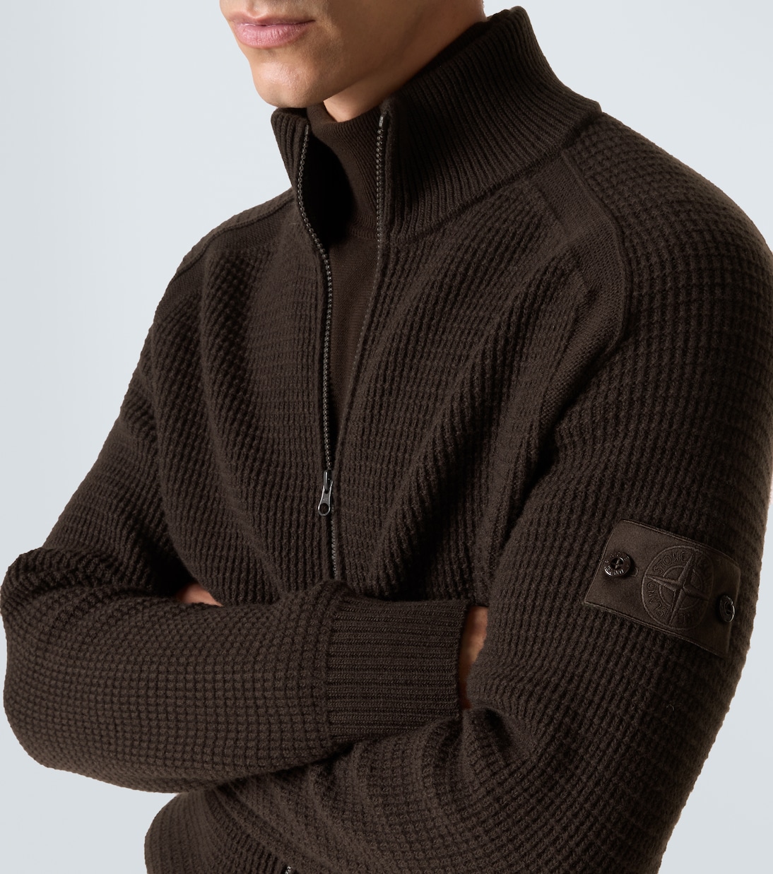 Ghost waffle-knit virgin wool jacket | Stone Island