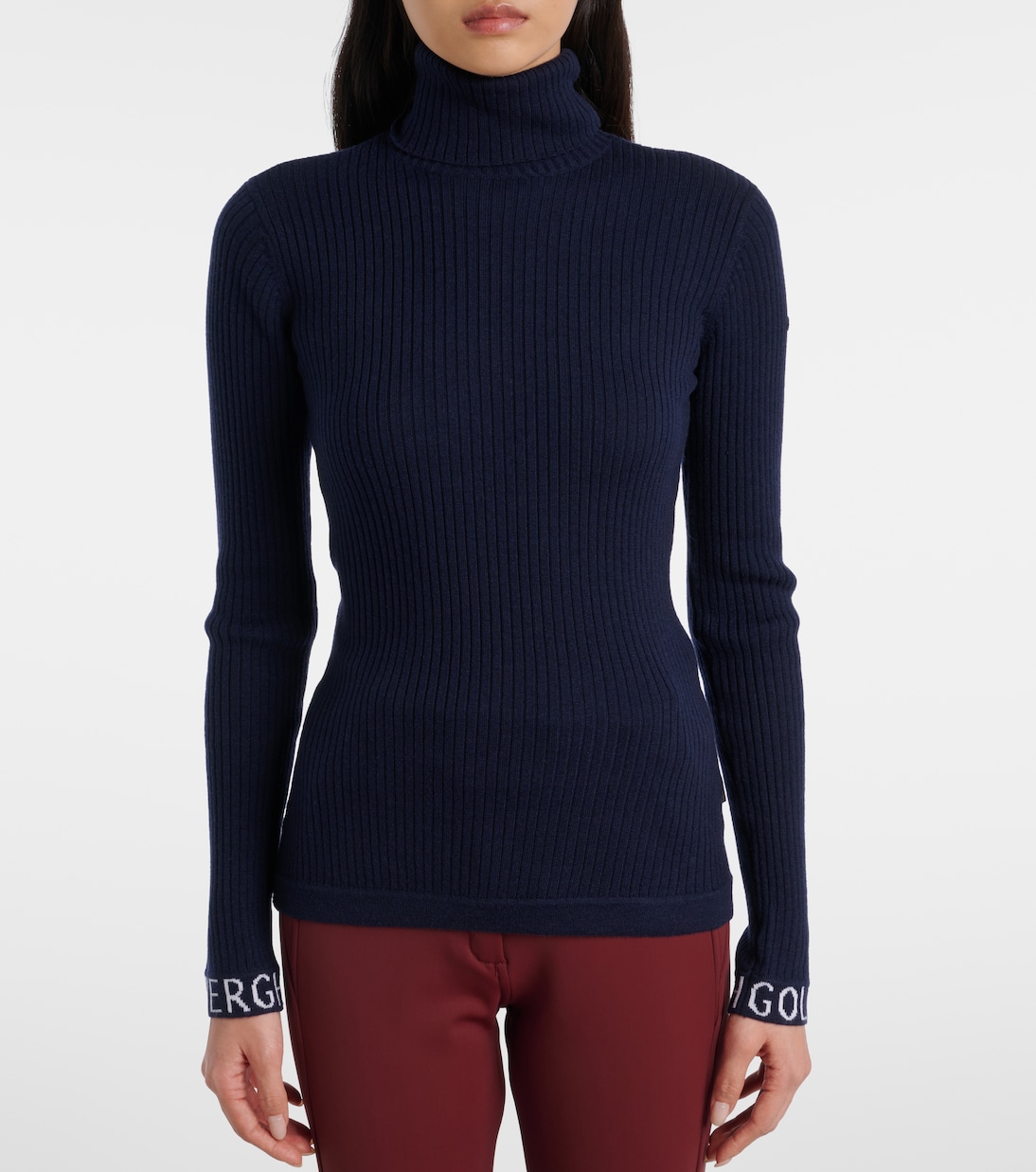 Mira ribbed-knit turtleneck ski top  | Goldbergh