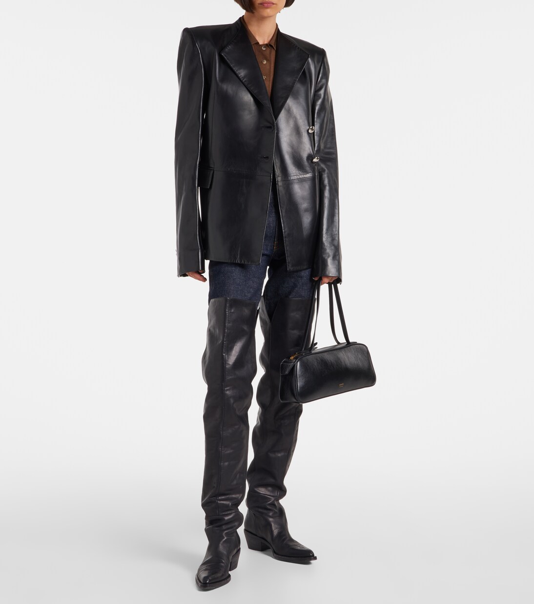 Simona patent leather shoulder bag | Khaite