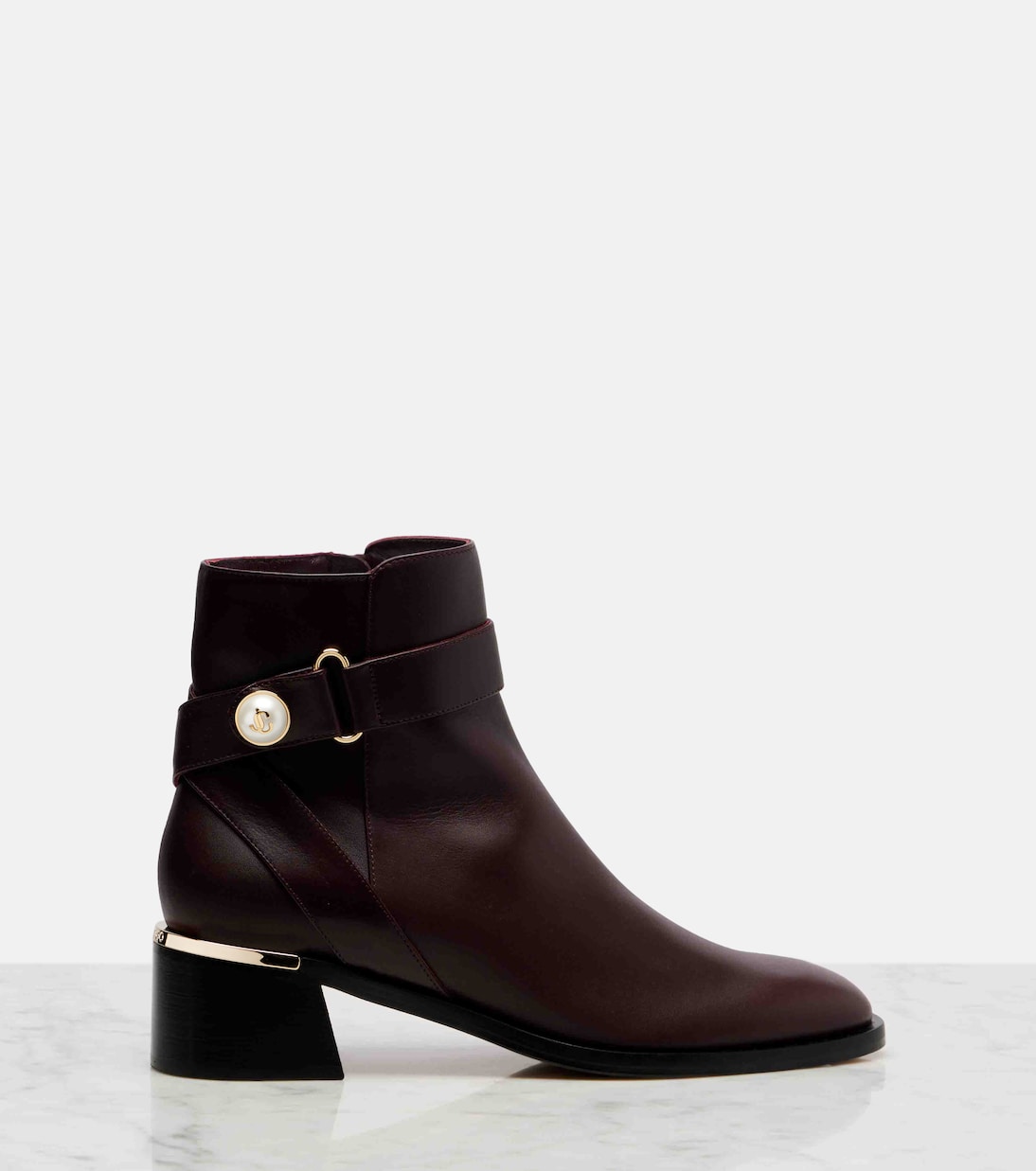 Noor 45 embellished leather ankle boots | Jimmy Choo