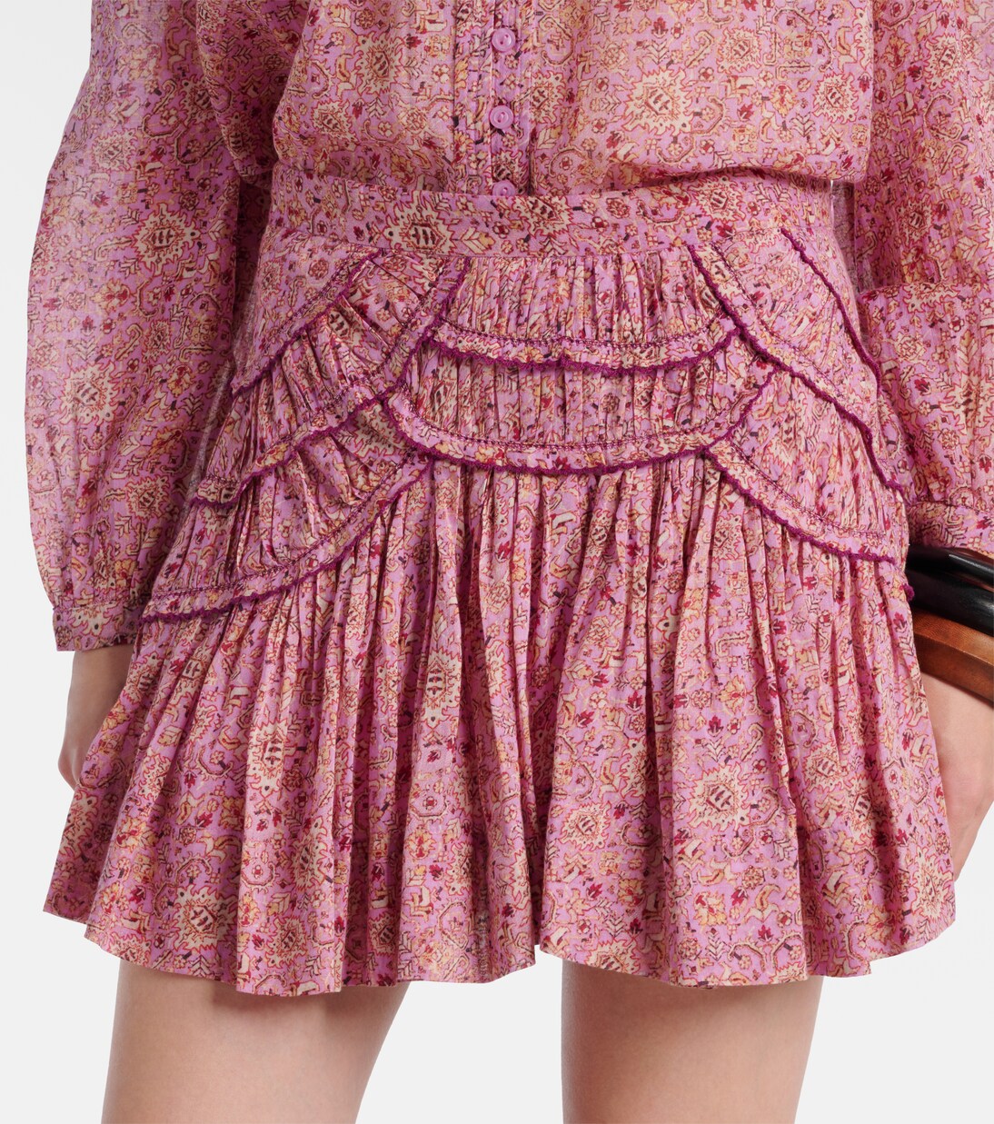 Ceola printed ruffled cotton skirt | Marant Etoile