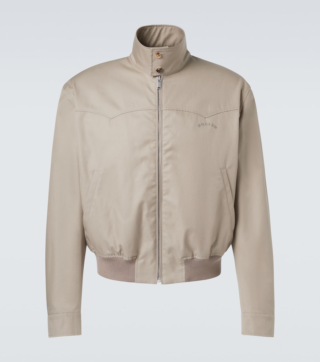 Logo cotton gabardine jacket | McQueen