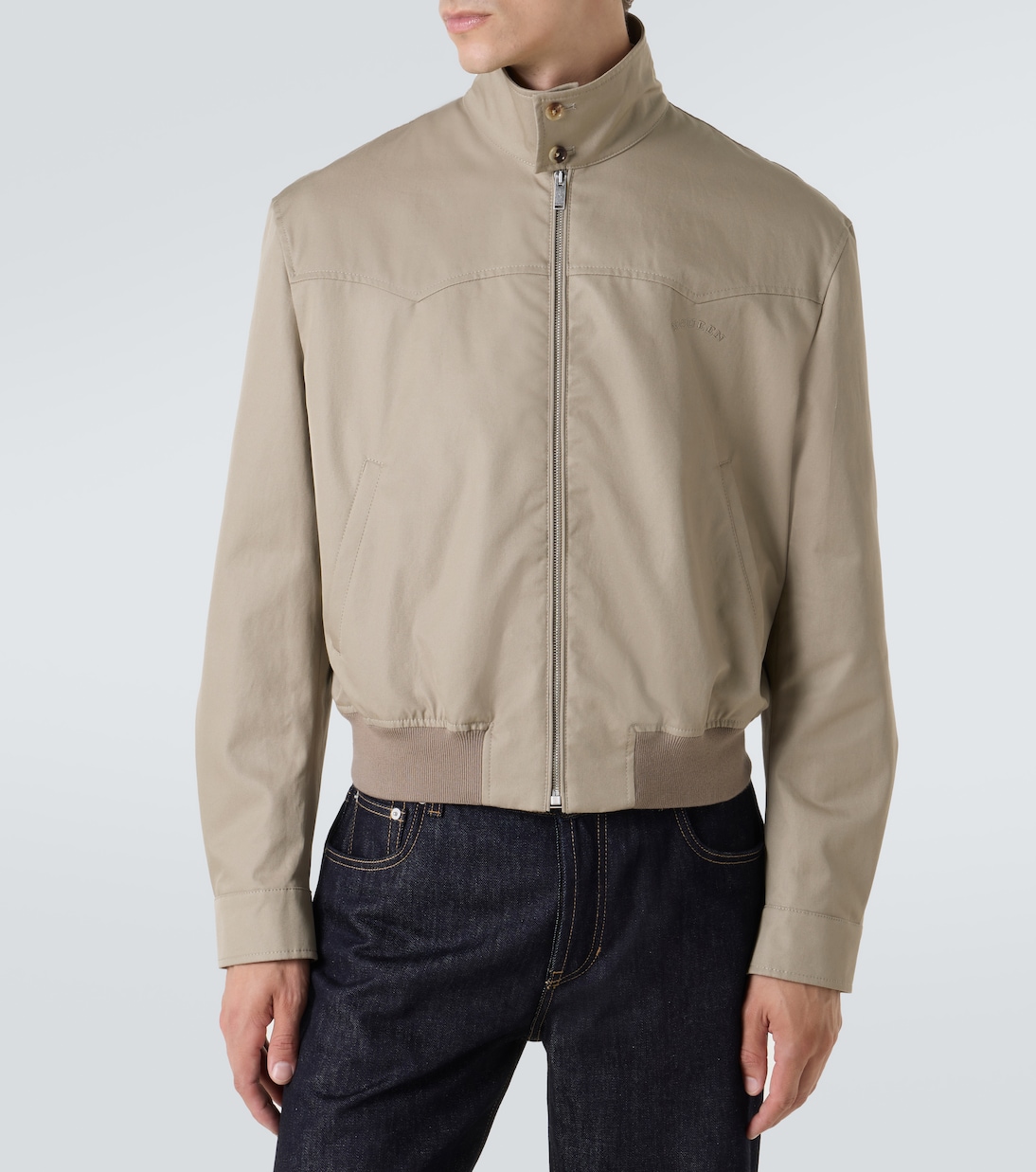 Logo cotton gabardine jacket | McQueen