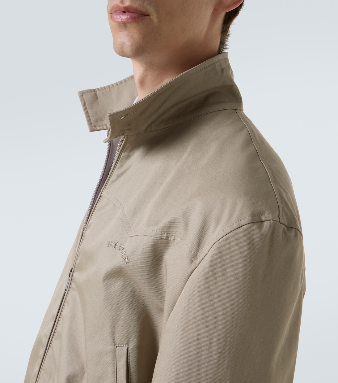 Logo cotton gabardine jacket | McQueen