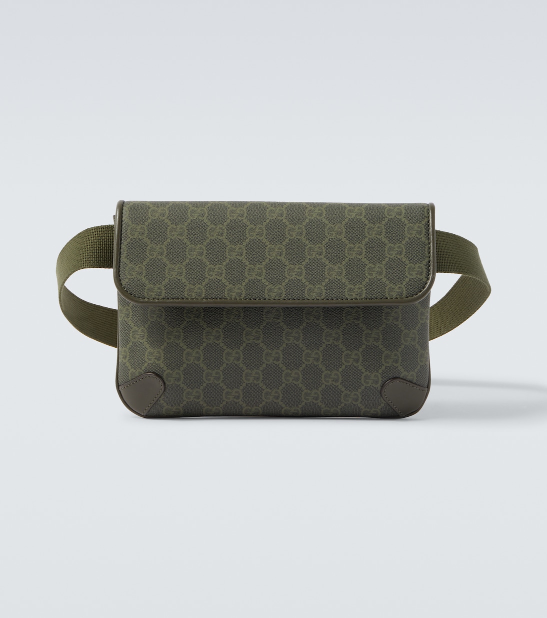 Riñonera Small de lona GG con piel | Gucci