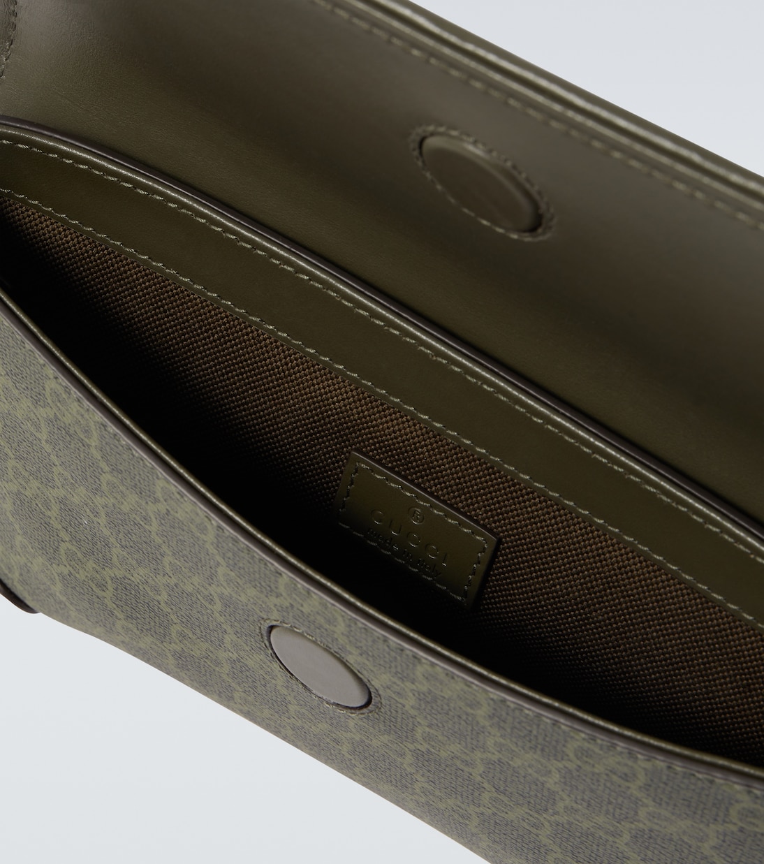 Riñonera Small de lona GG con piel | Gucci